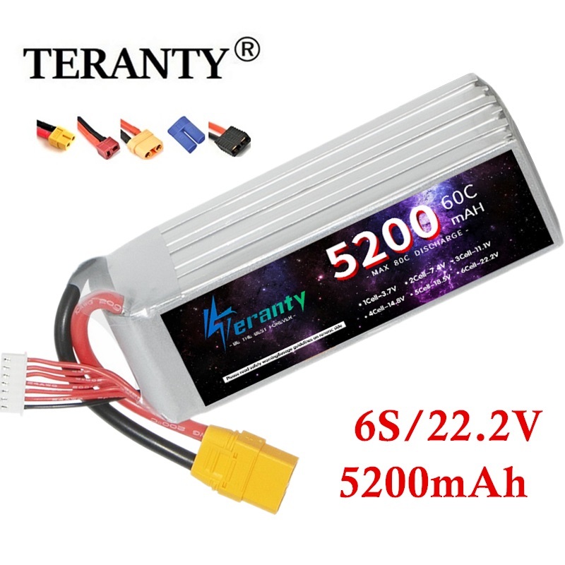 Rc Helicopter Gyro - TERANTY 6S 5200mAh Lipo Battery 22.2V