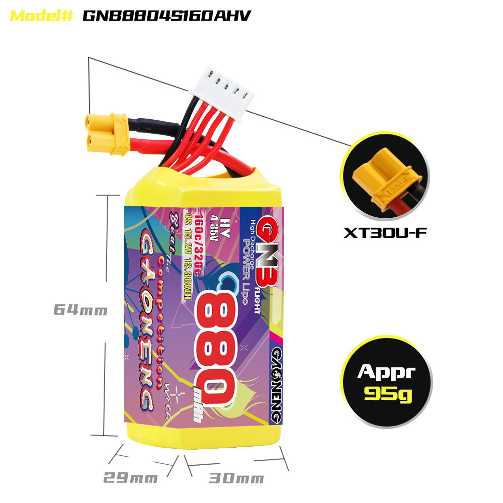 GNB 4S 880mAh 15.2V 160C/320C  – Rc Helicopter Parts recenzja i cena