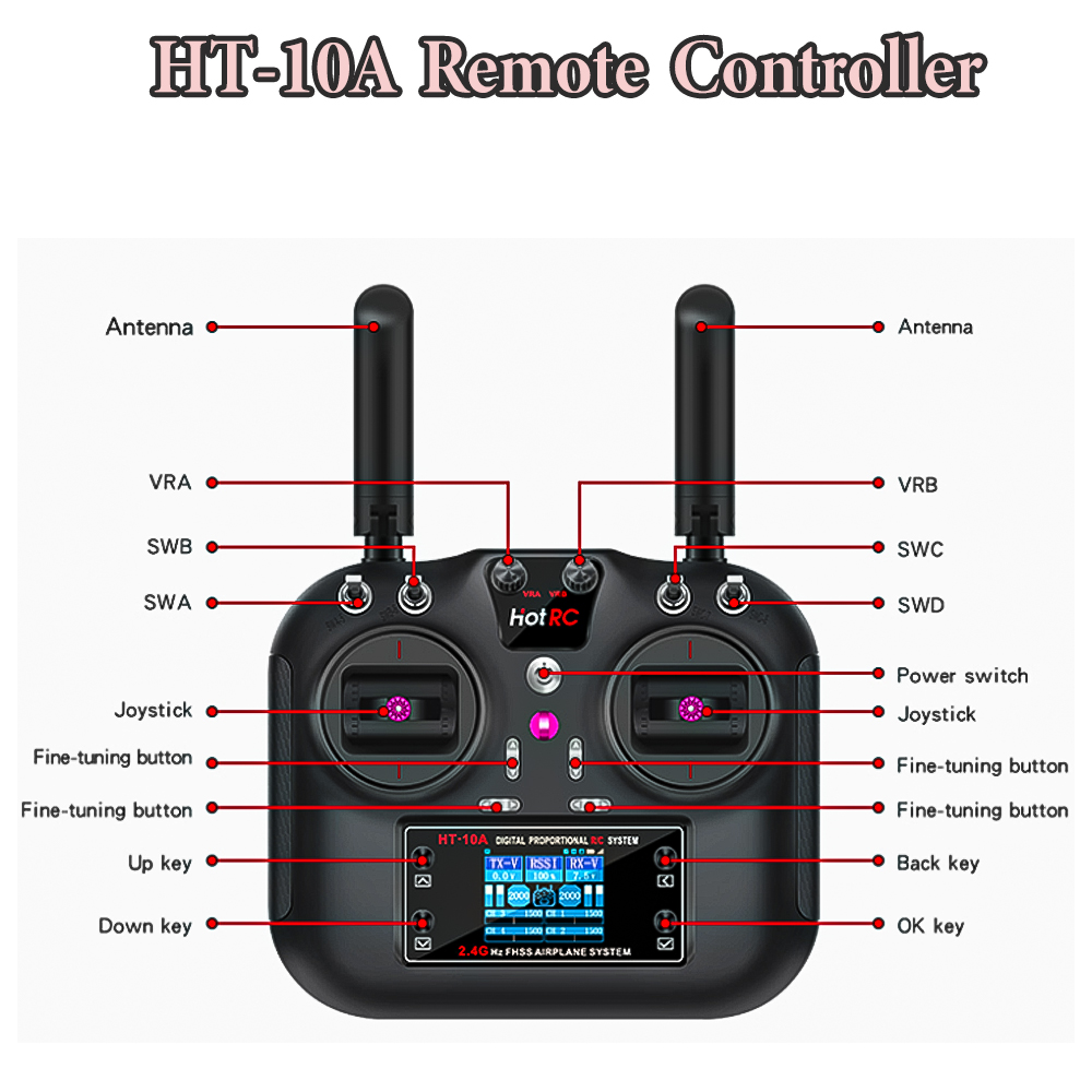 Hotrc HT-10A 2.4G 10CH Transmi – Rc Helicopter Remote Control recenzja i cena