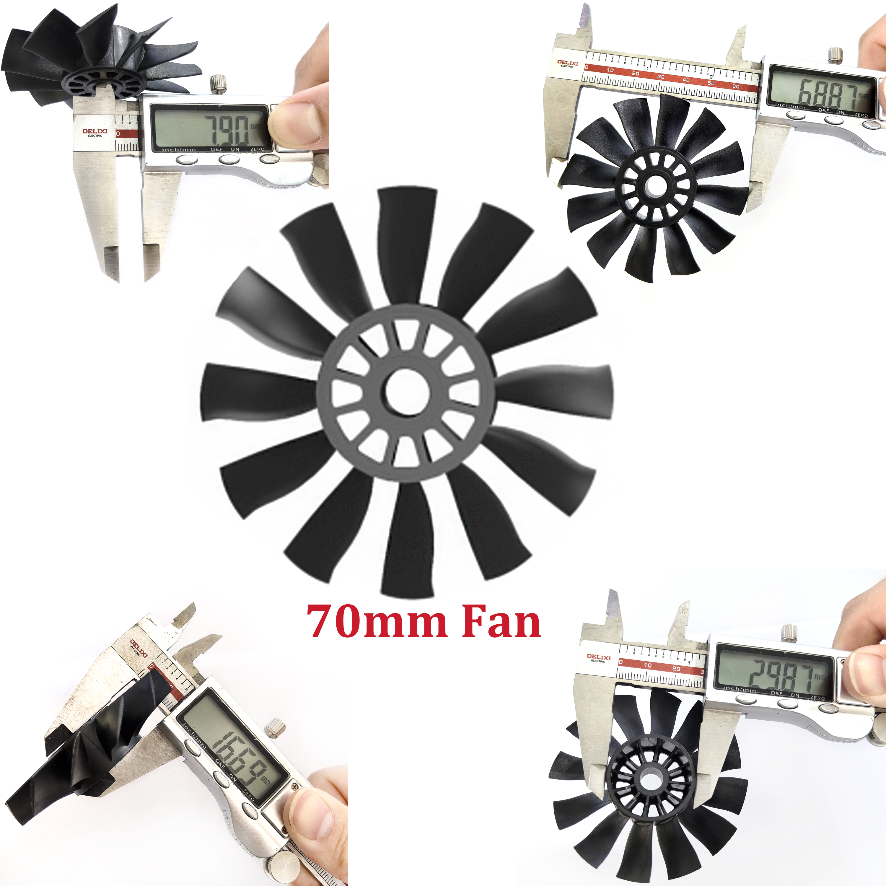 QX-MOTOR 12Blades CW CCW 70mm  – Rc Helicopter Blade recenzja i cena