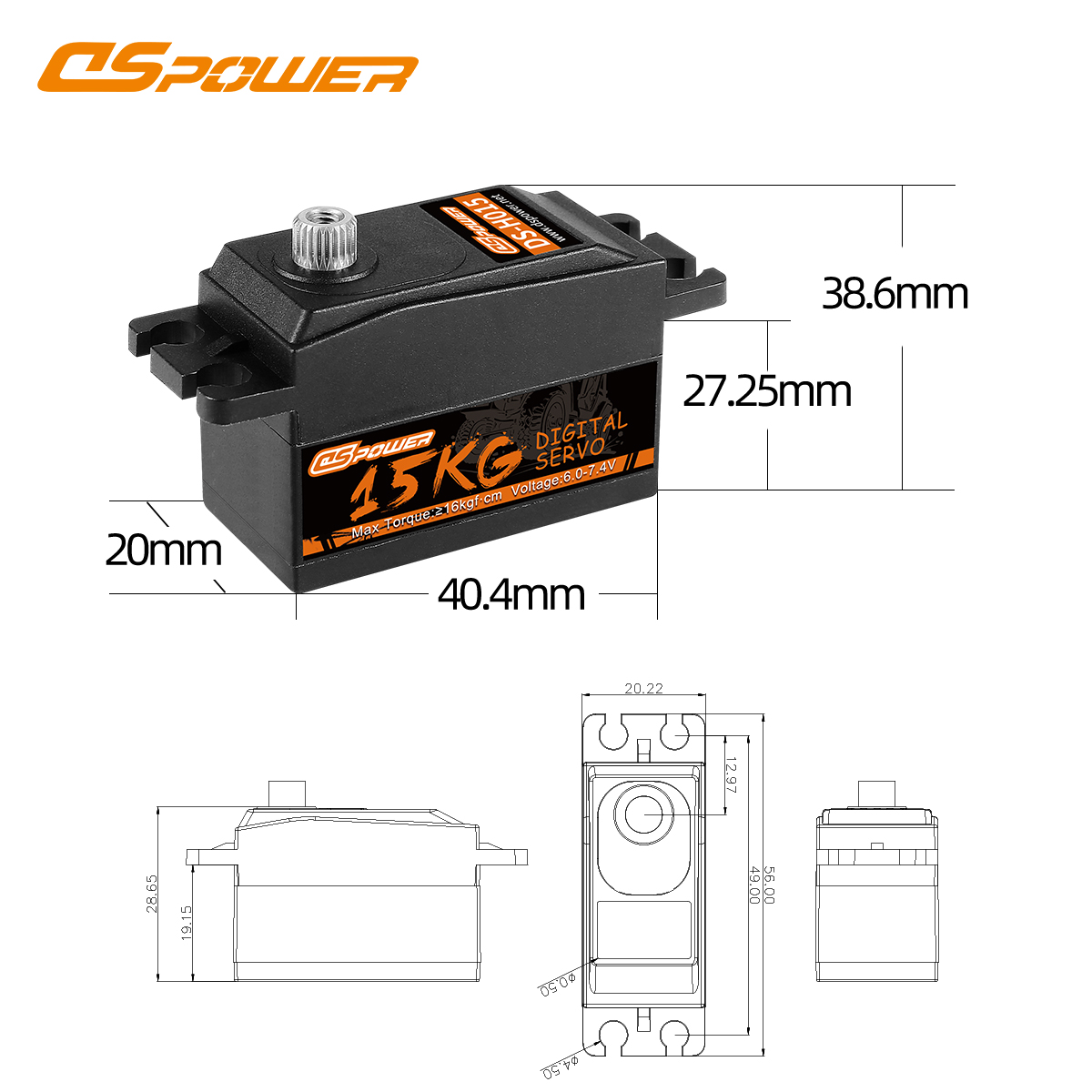 DSpower 15KG High Troque Metal – Rc Helicopter Motor recenzja i cena
