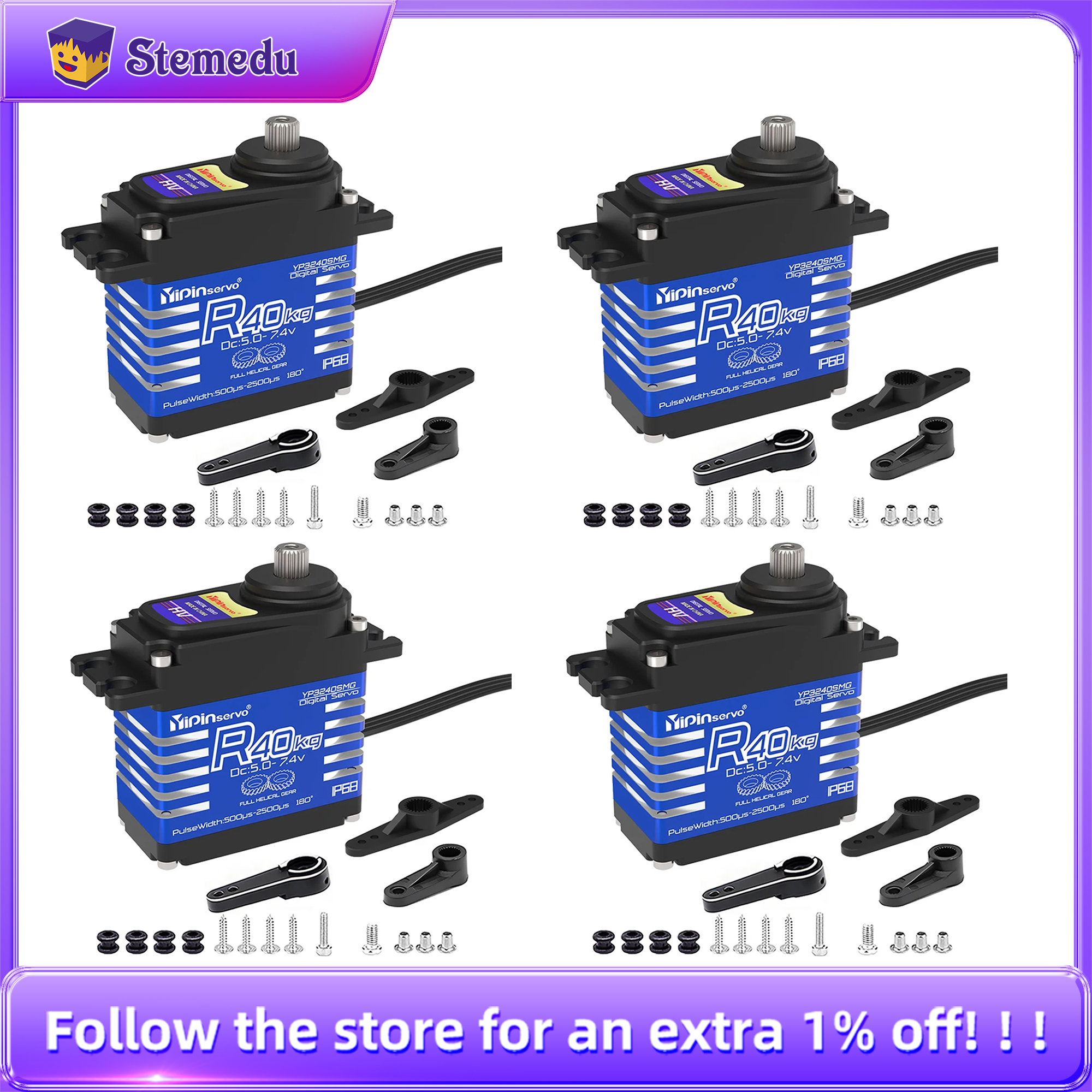4PCS YiPinservo 40kg Metal Gea – Rc Helicopter Servo recenzja i cena