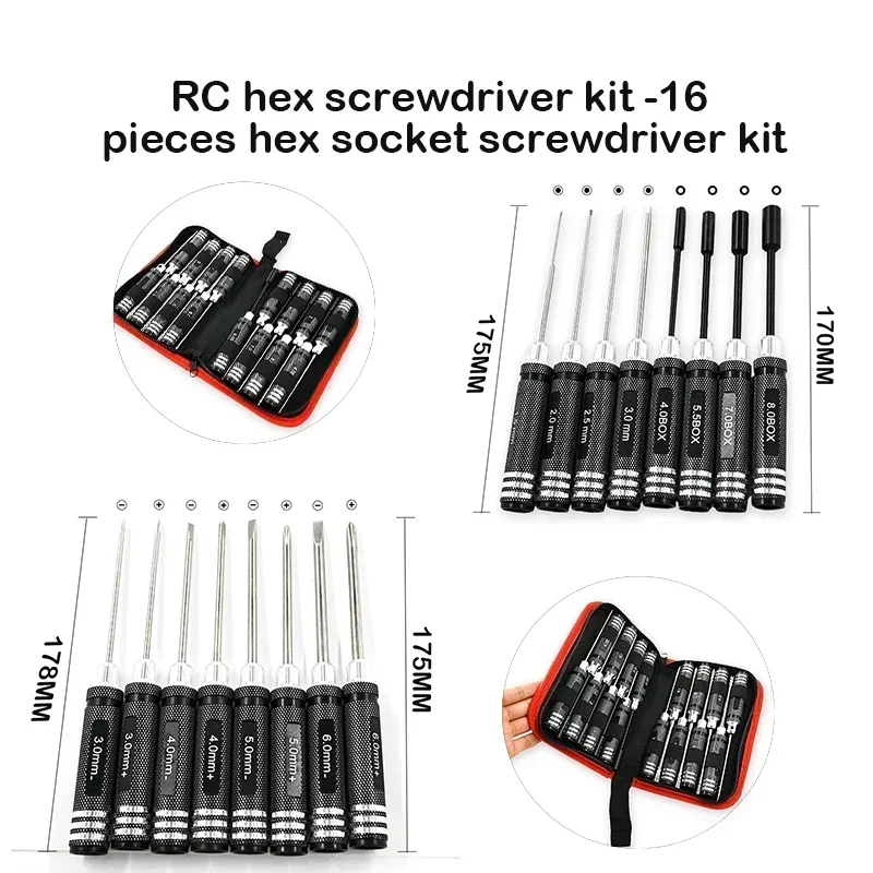 RC Hex Driver Set - 16pcs Hex  – Rc Helicopter Tool Kit recenzja i cena