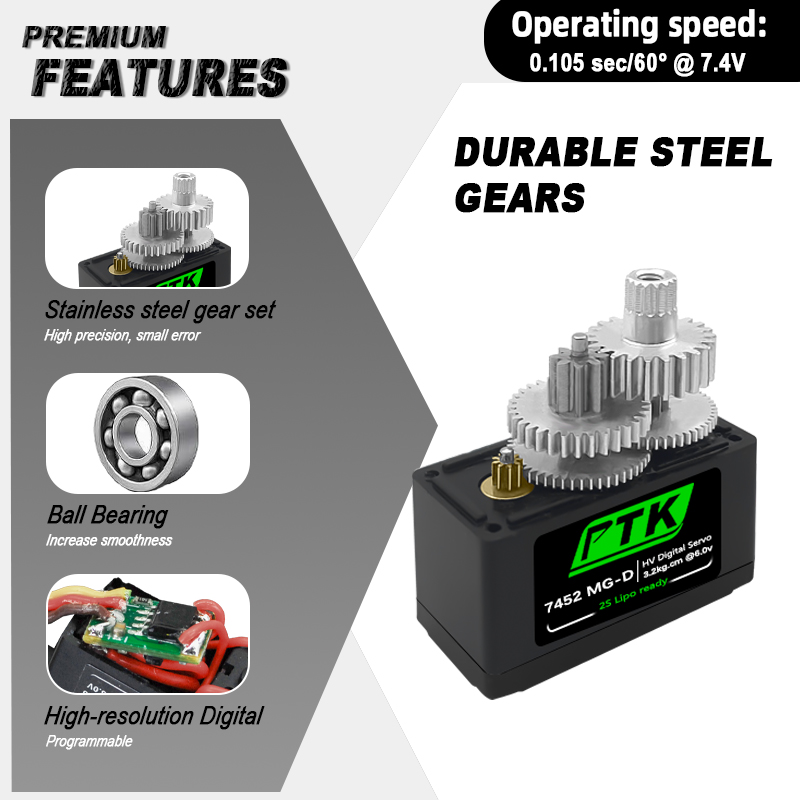 PTK 7452 MG-D 9g Digital Servo – Rc Helicopter Parts recenzja i cena