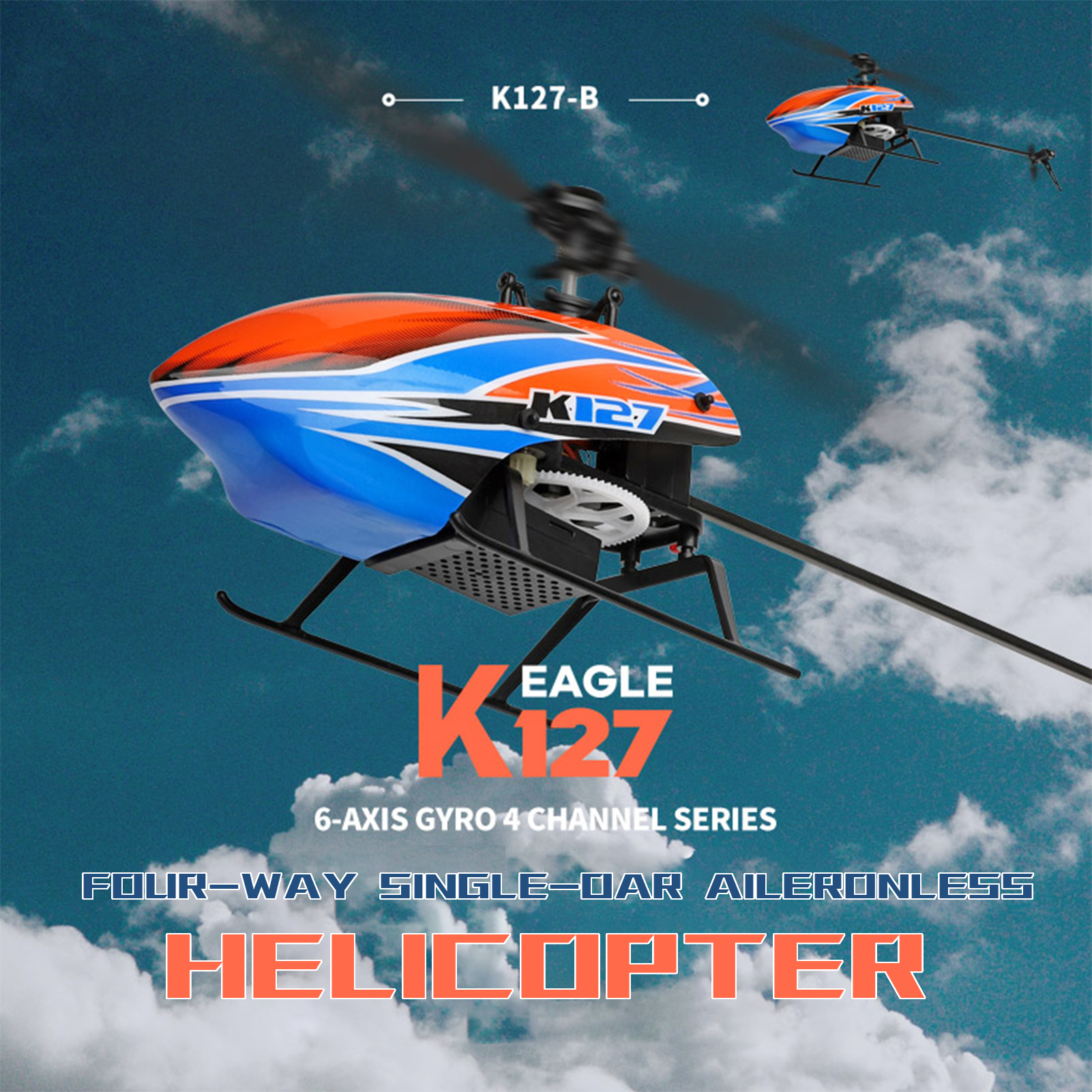 WLtoys XK K127 4CH 6-axis Gyro – Rc Helicopter Blade recenzja i cena