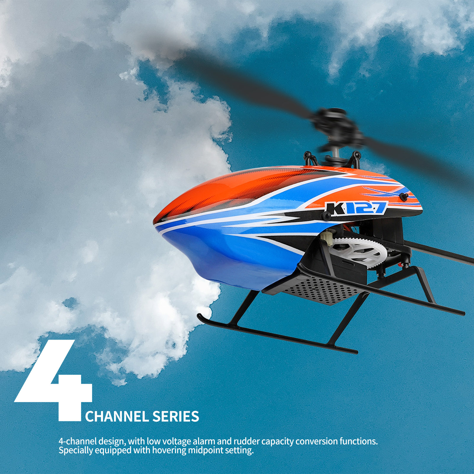 WLtoys XK K127 4CH 6-axis Gyro – Rc Helicopter Blade recenzja i cena